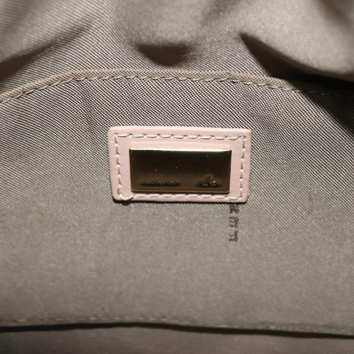FENDI Zucchino Canvas Mini Boston Bag Pink bs13506