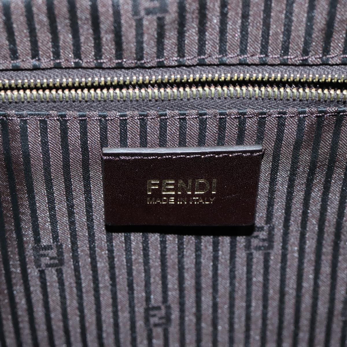 FENDI To joule Hand Bag Leather Brown bs13527