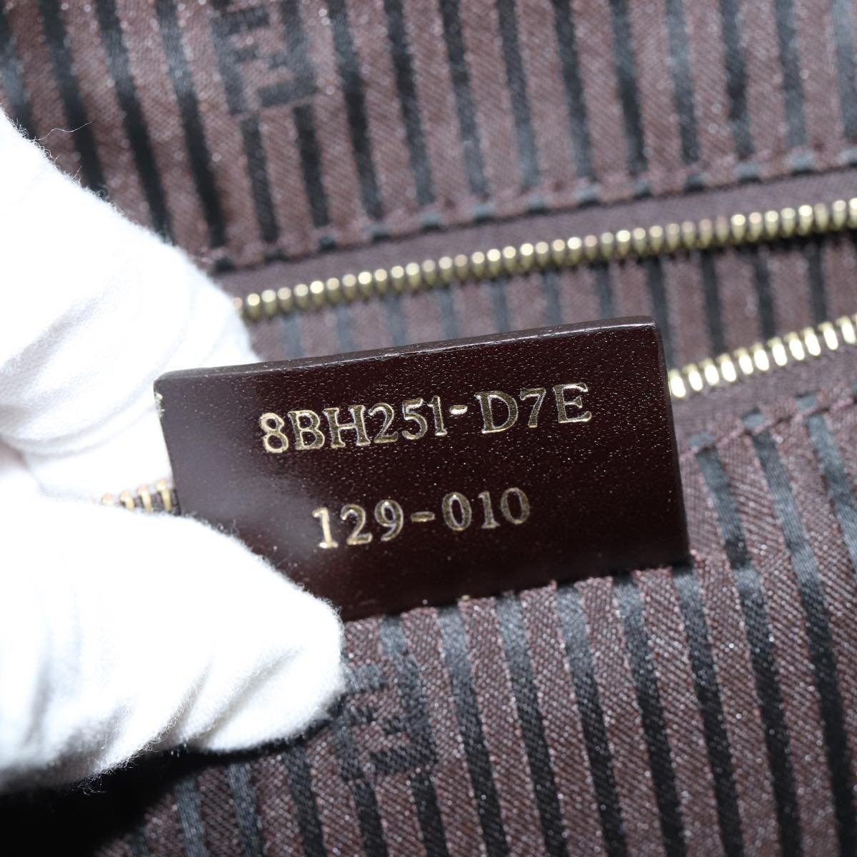 FENDI To joule Hand Bag Leather Brown bs13527