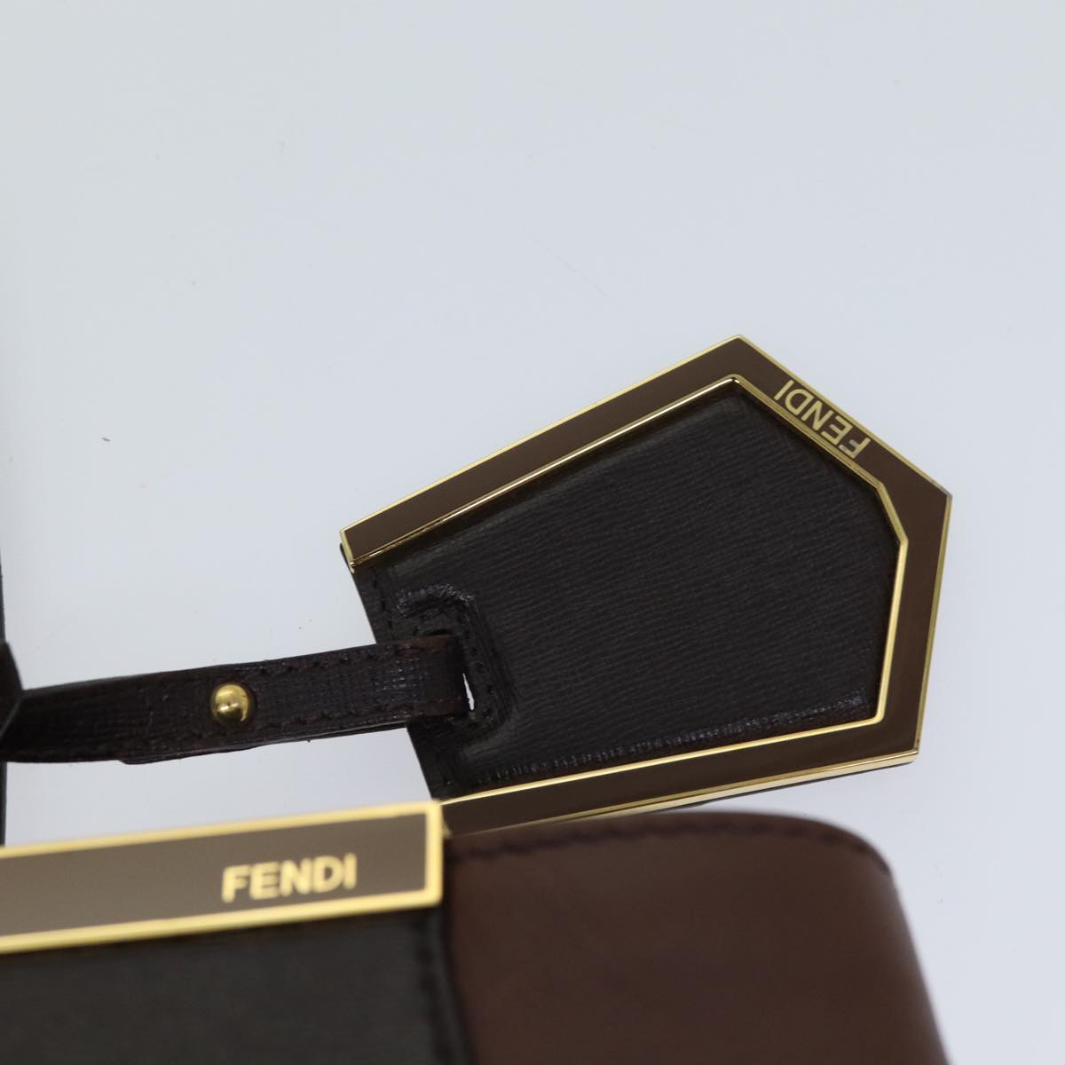 FENDI To joule Hand Bag Leather Brown bs13527