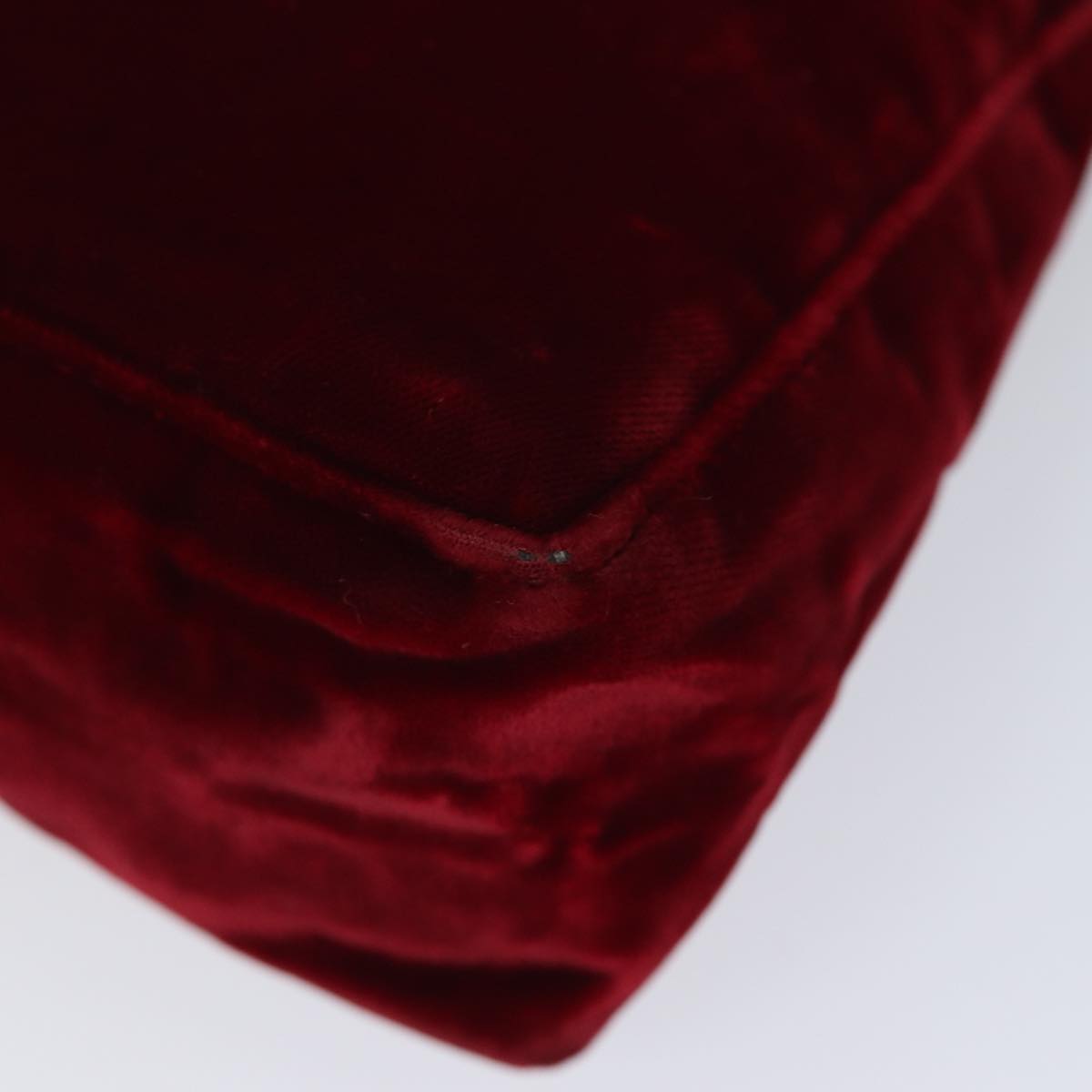 FENDI Hand Bag Velor Red bs13552