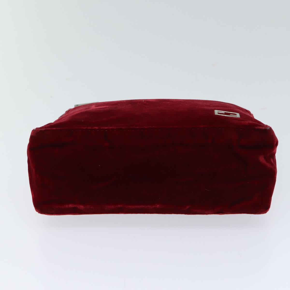 FENDI Hand Bag Velor Red bs13552