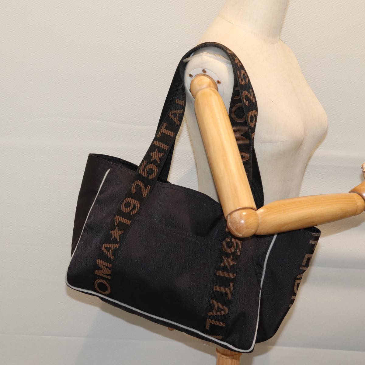 FENDI Tote Bag Nylon Black bs13570