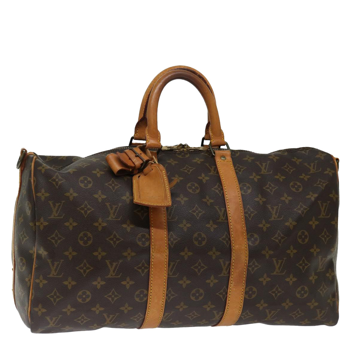 LOUIS VUITTON Monogram Keepall Bandouliere 45 Boston Bag M41418 LV bs13586