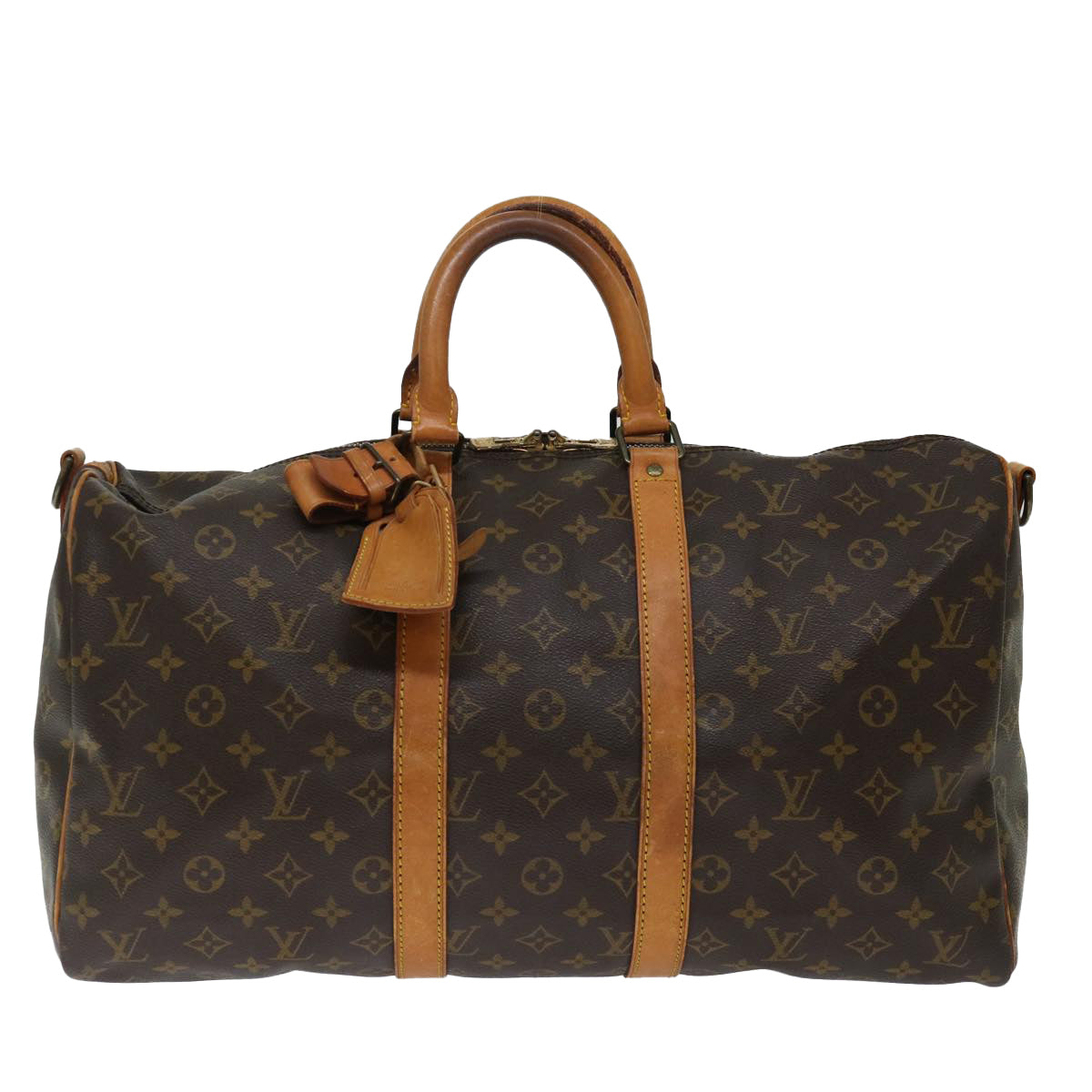 LOUIS VUITTON Monogram Keepall Bandouliere 45 Boston Bag M41418 LV bs13586
