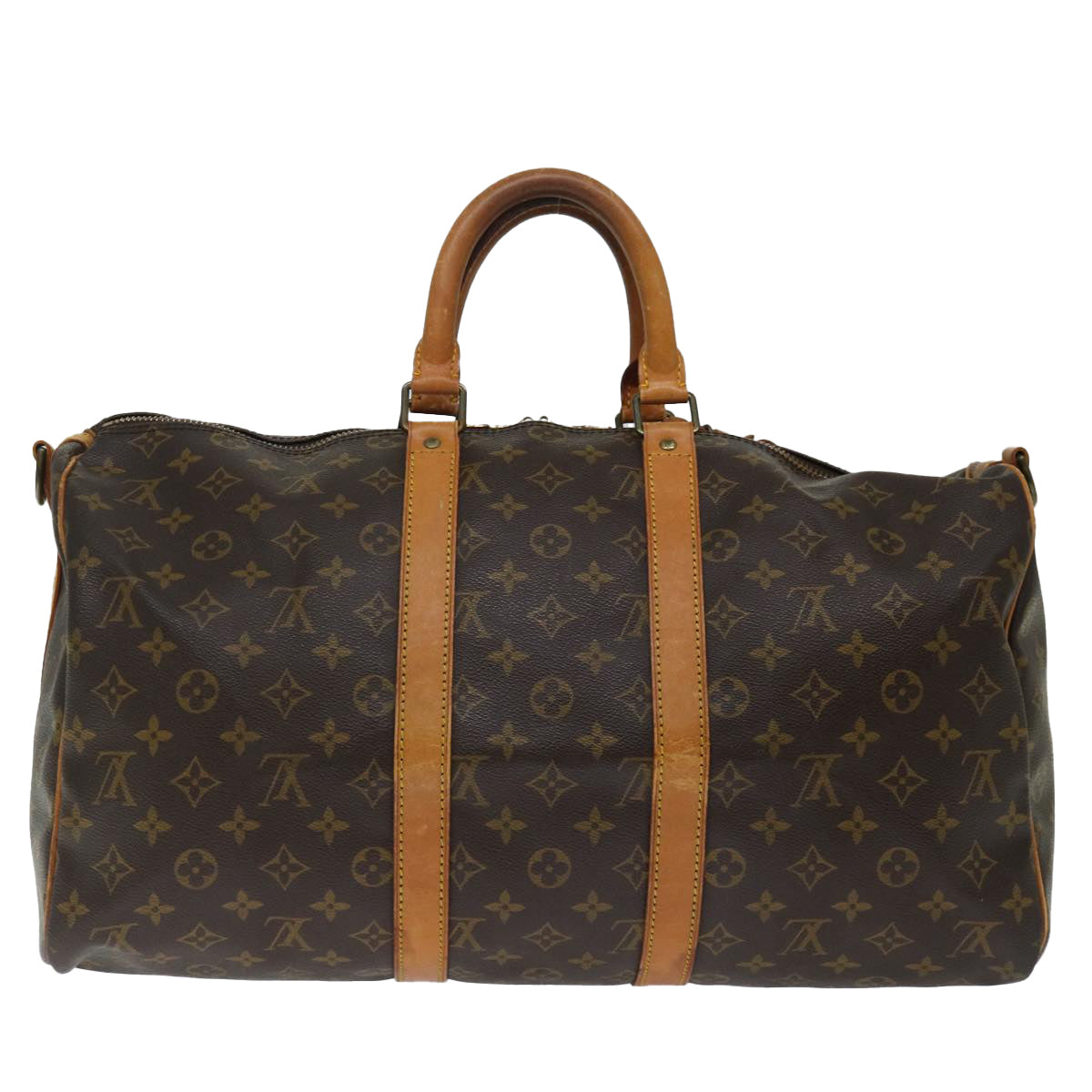 LOUIS VUITTON Monogram Keepall Bandouliere 45 Boston Bag M41418 LV bs13586