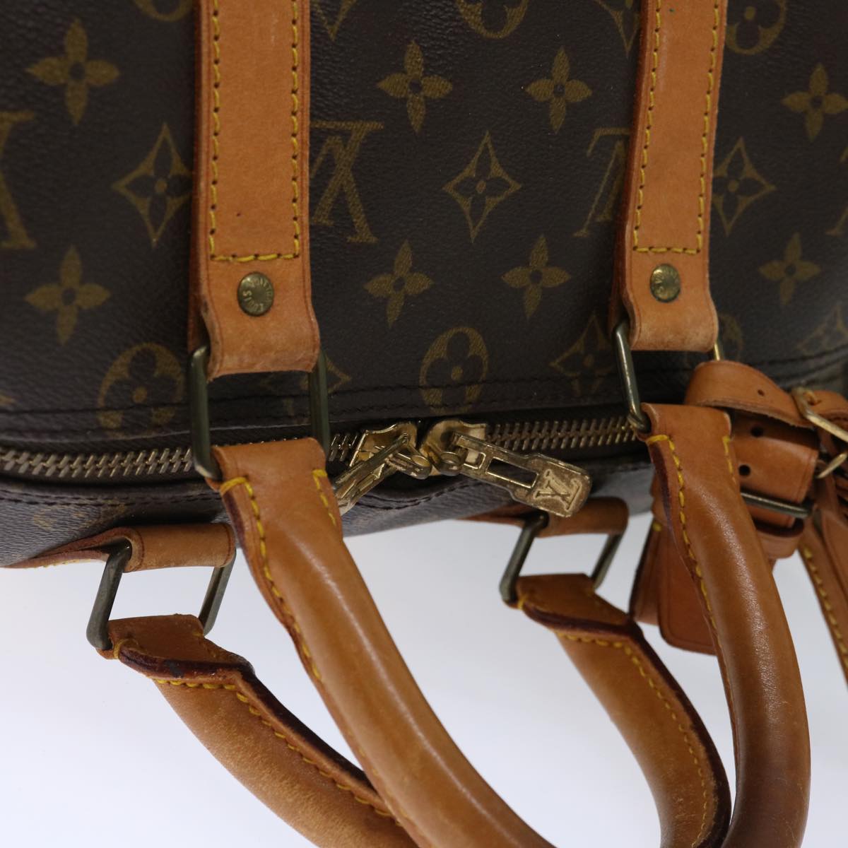 LOUIS VUITTON Monogram Keepall Bandouliere 45 Boston Bag M41418 LV bs13586
