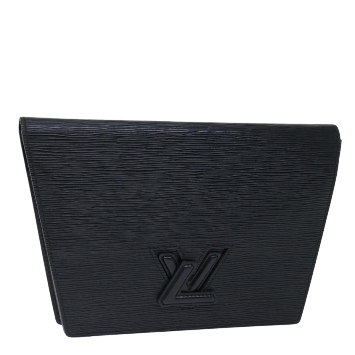LOUIS VUITTON Epi Trapeze Clutch Bag Black M80165 LV bs13588