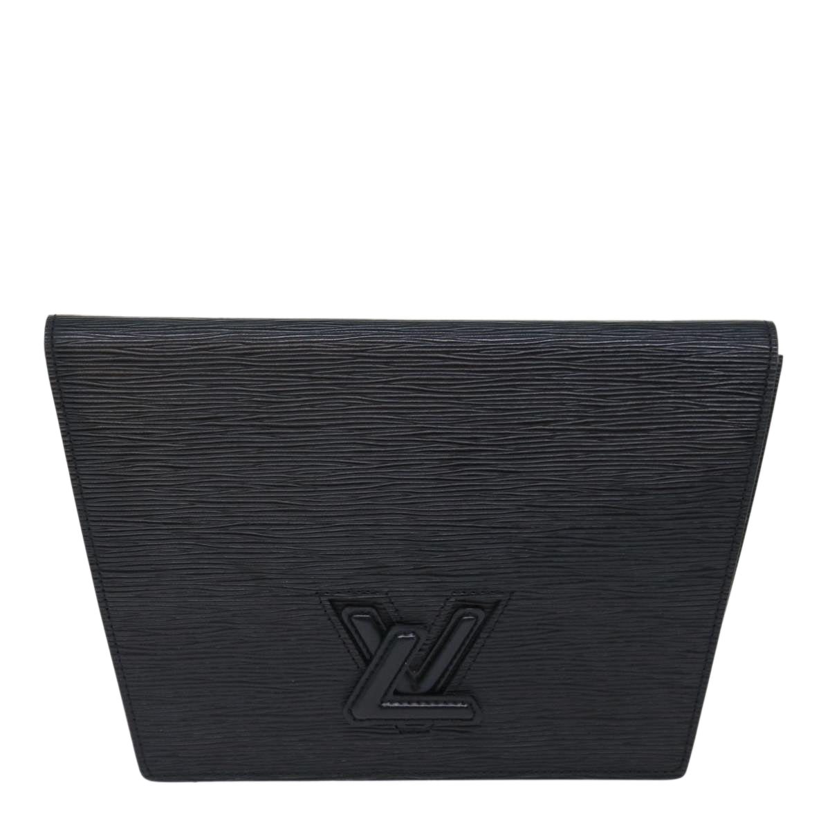 LOUIS VUITTON Epi Trapeze Clutch Bag Black M80165 LV bs13588