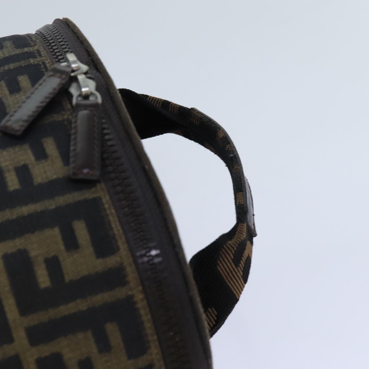 FENDI Zucca Canvas Vanity Cosmetic Pouch Brown bs13594
