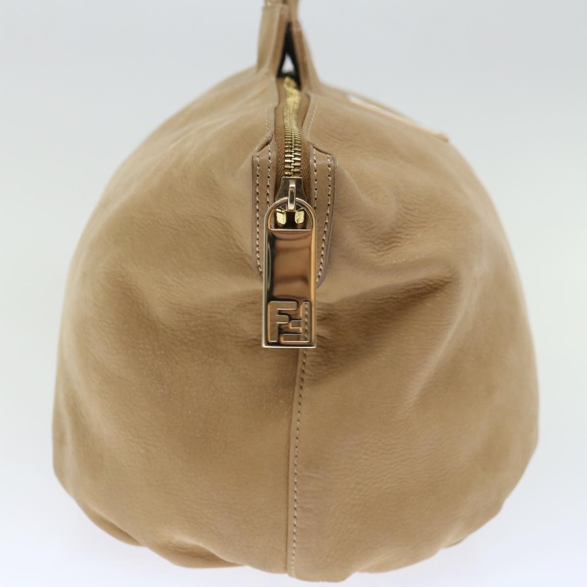 FENDI Shoulder Bag Leather Beige bs13601