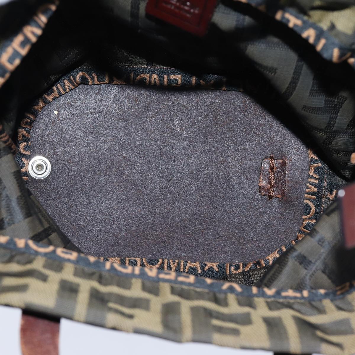 FENDI Zucca Canvas Hand Bag Brown bs13605