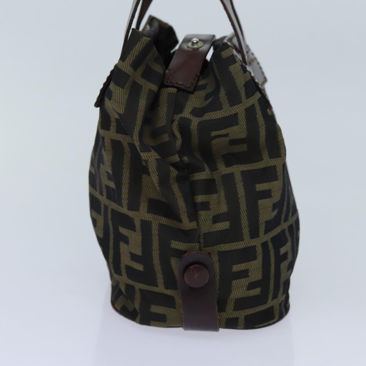 FENDI Zucca Canvas Hand Bag Brown bs13605