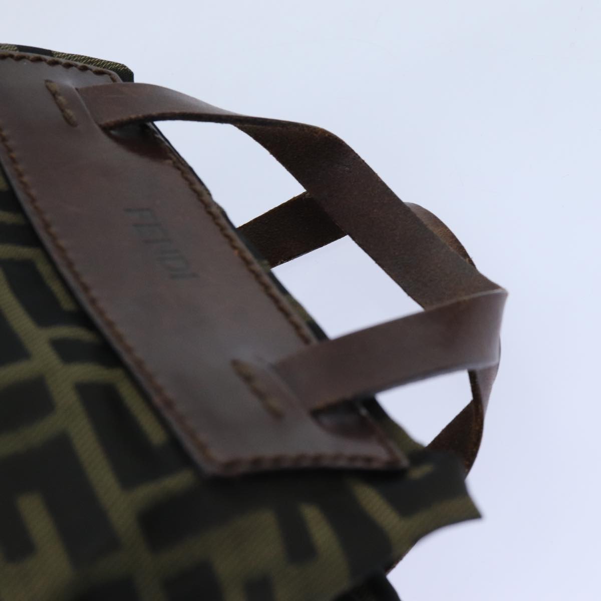 FENDI Zucca Canvas Hand Bag Brown bs13605