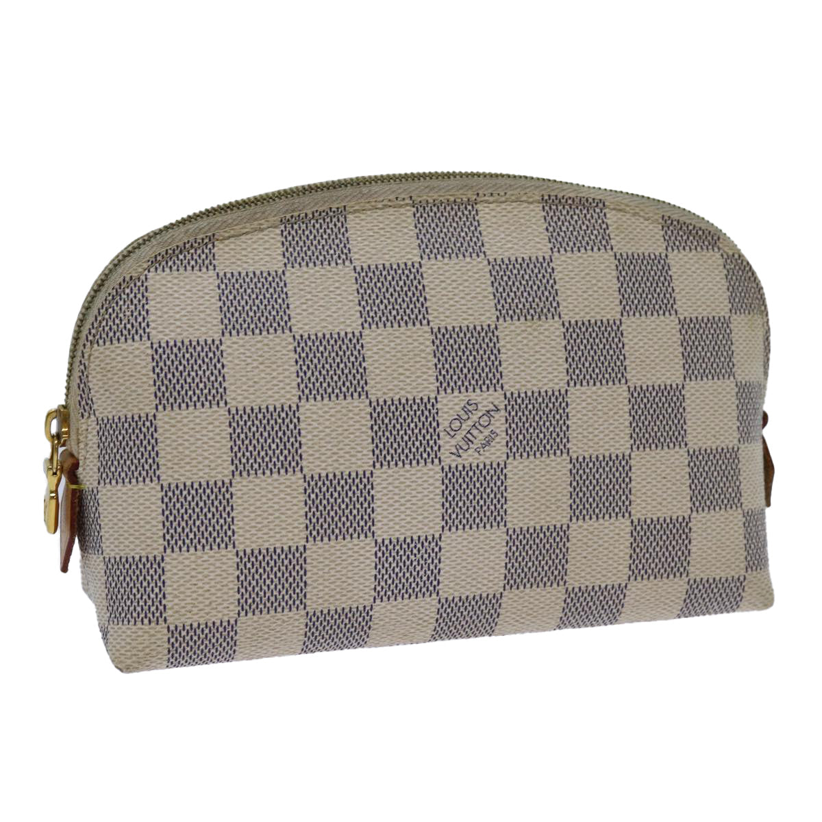 LOUIS VUITTON Damier Azur Pochette Cosmetic PM Pouch N60024 LV bs13609