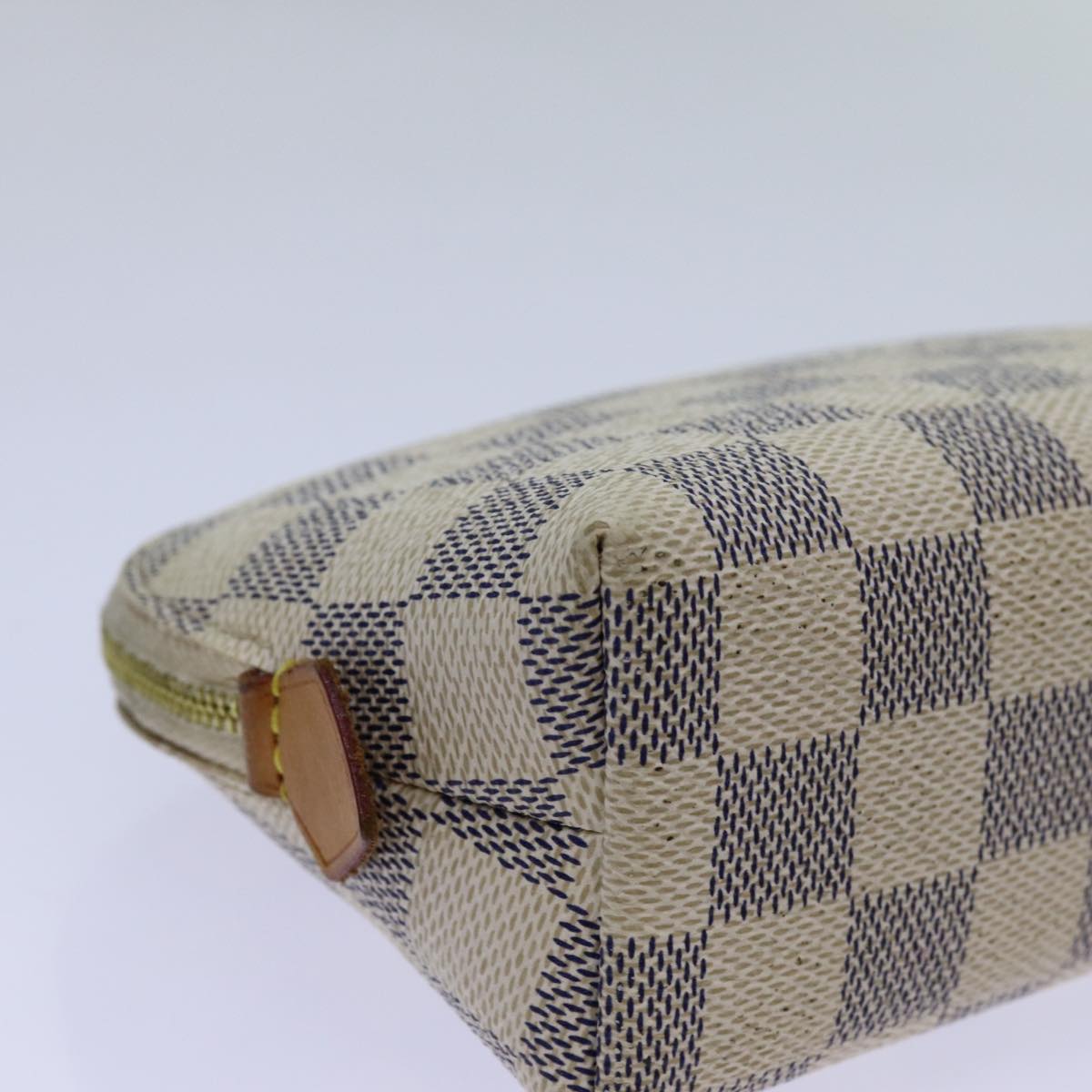 LOUIS VUITTON Damier Azur Pochette Cosmetic PM Pouch N60024 LV bs13609