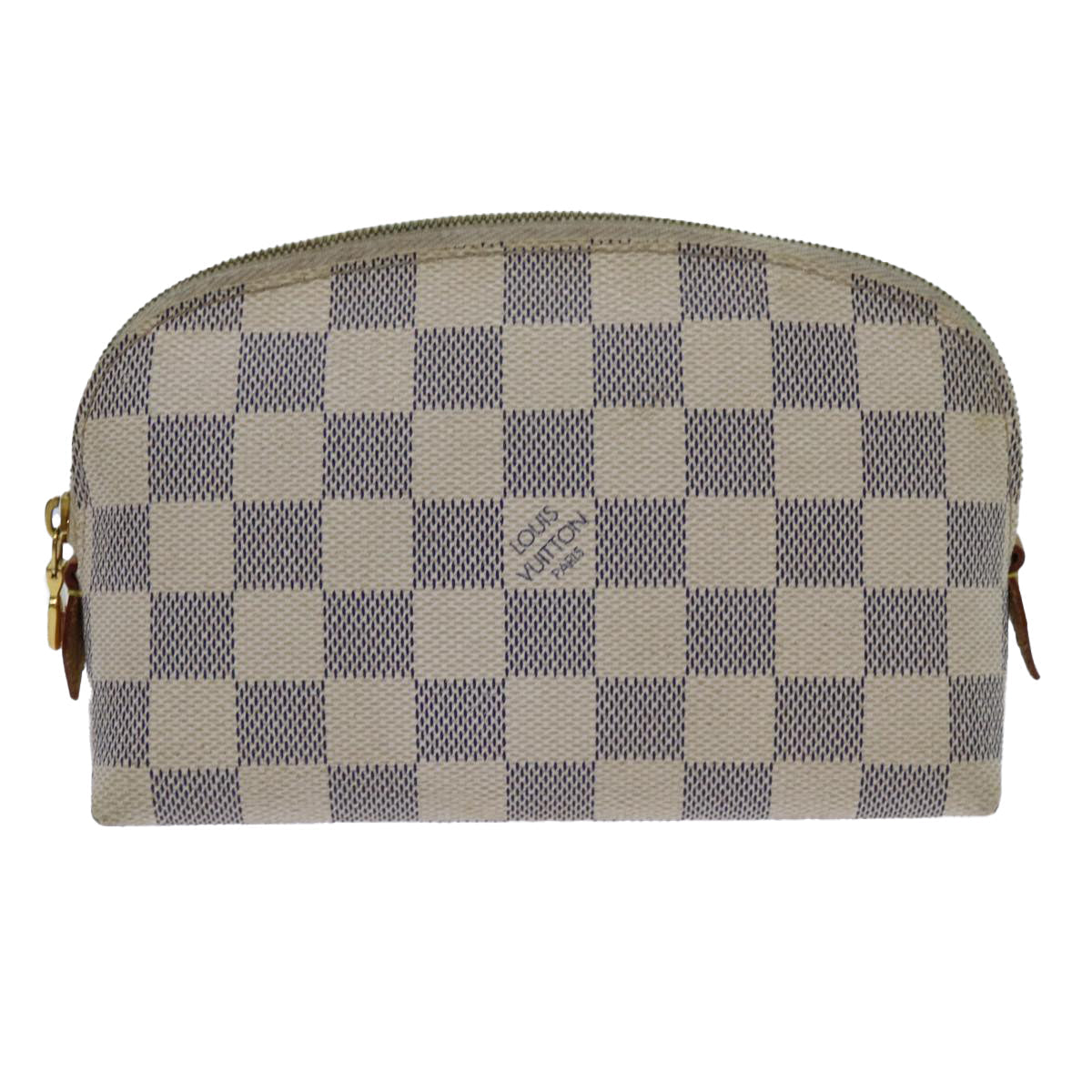 LOUIS VUITTON Damier Azur Pochette Cosmetic PM Pouch N60024 LV bs13609