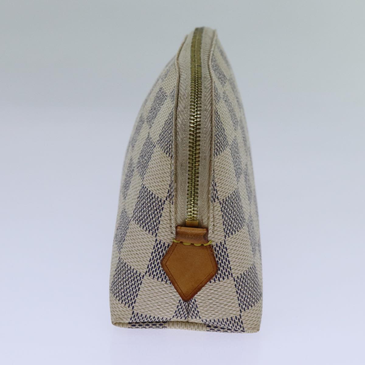 LOUIS VUITTON Damier Azur Pochette Cosmetic PM Pouch N60024 LV bs13609