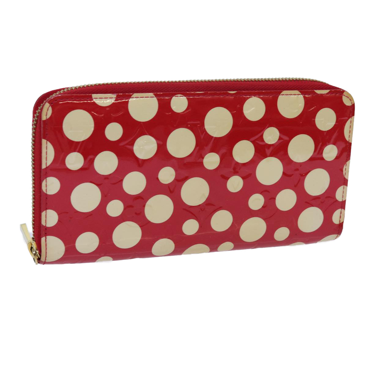 LOUIS VUITTON Monogram Vernis Yayoi Kusama Wallet Rouge M91572 LV bs13623