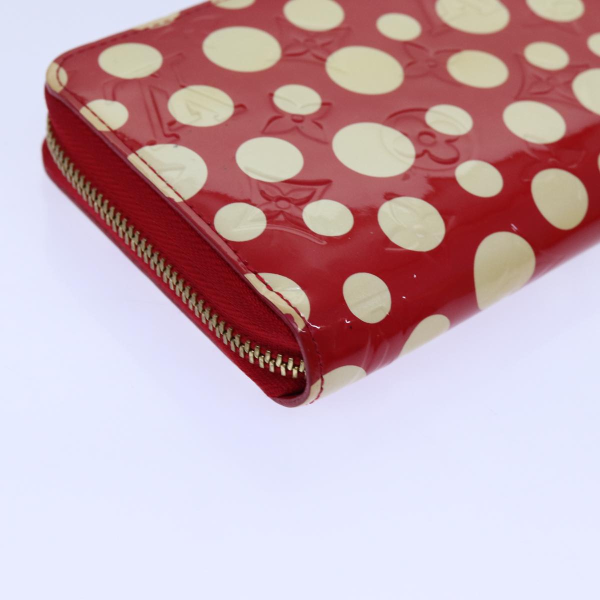 LOUIS VUITTON Monogram Vernis Yayoi Kusama Wallet Rouge M91572 LV bs13623