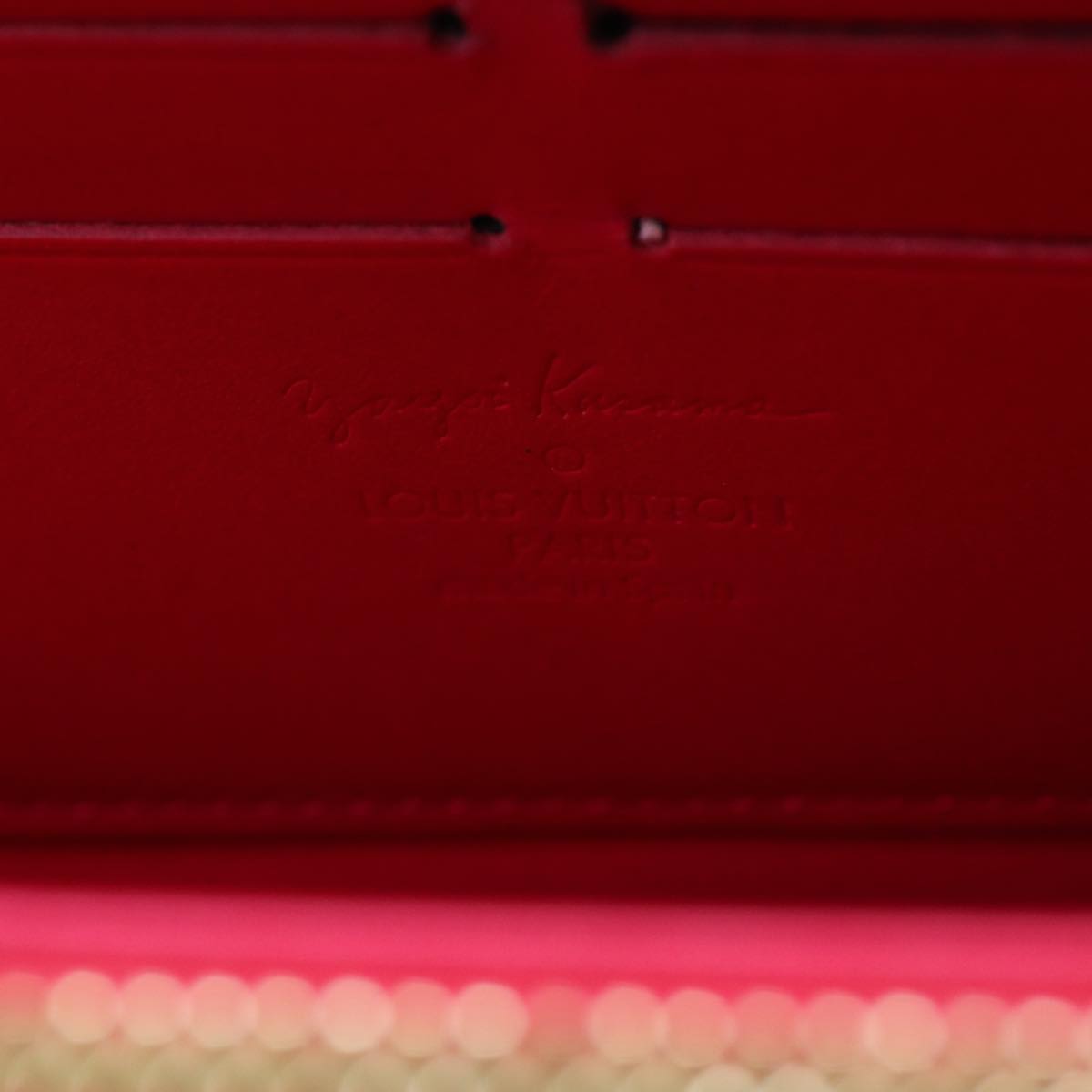 LOUIS VUITTON Monogram Vernis Yayoi Kusama Wallet Rouge M91572 LV bs13623