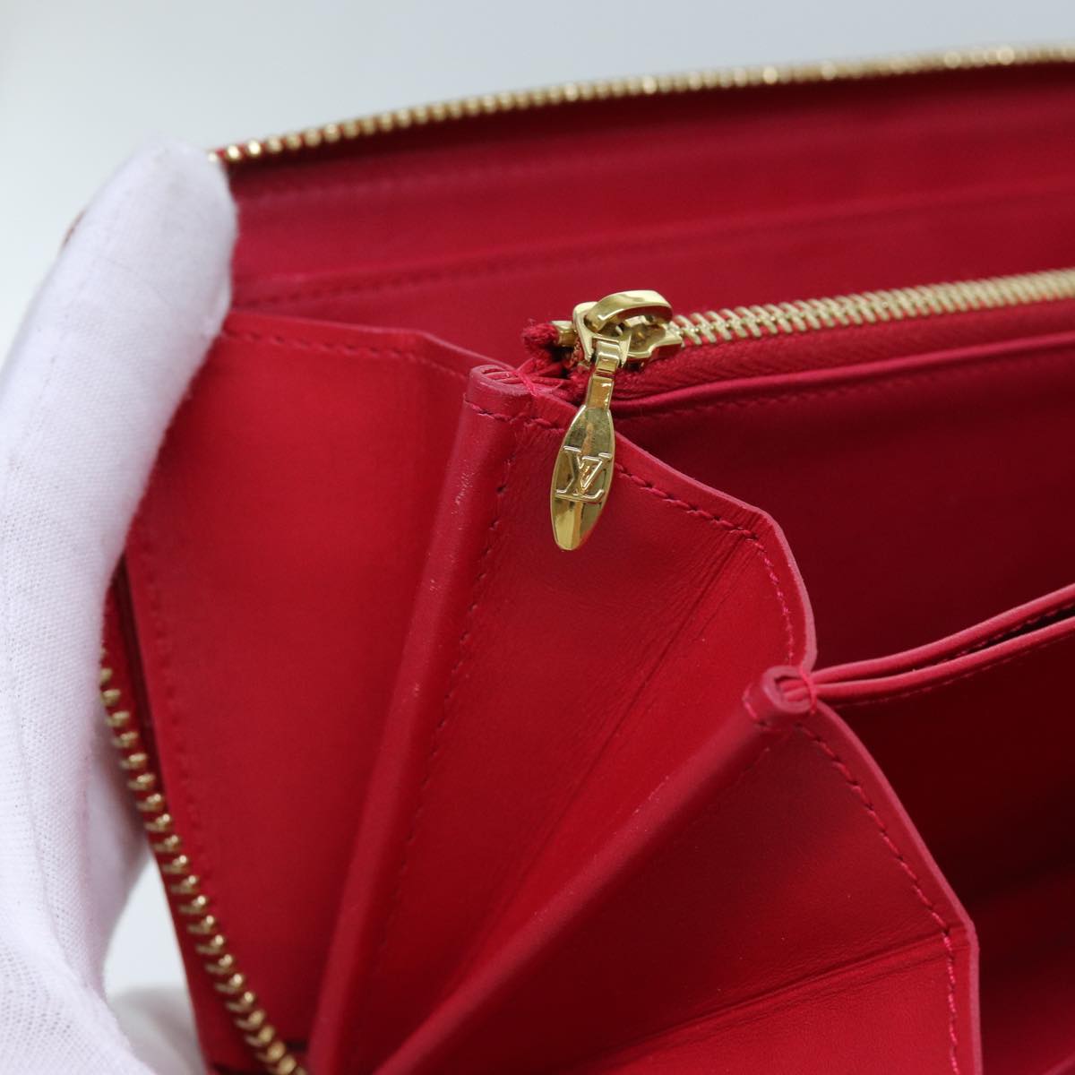 LOUIS VUITTON Monogram Vernis Yayoi Kusama Wallet Rouge M91572 LV bs13623