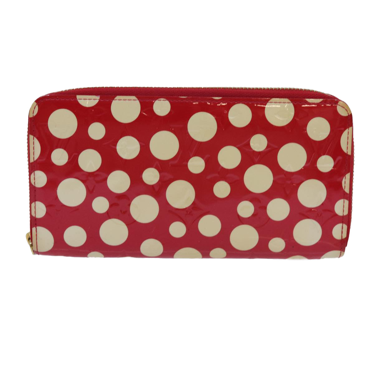 LOUIS VUITTON Monogram Vernis Yayoi Kusama Wallet Rouge M91572 LV bs13623
