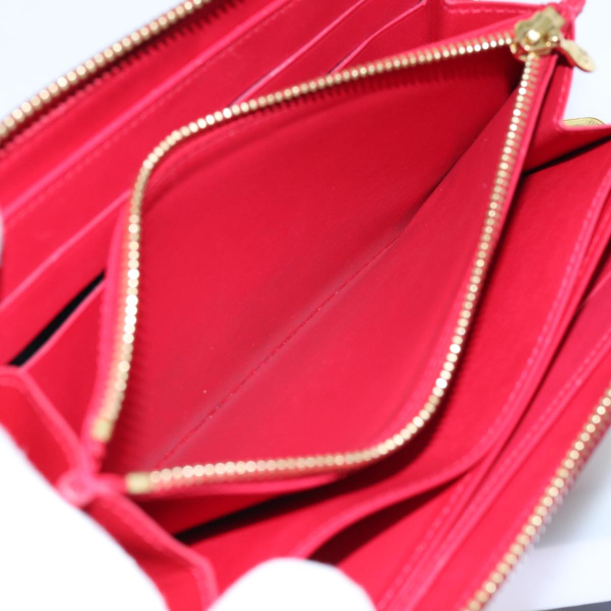 LOUIS VUITTON Monogram Vernis Yayoi Kusama Wallet Rouge M91572 LV bs13623