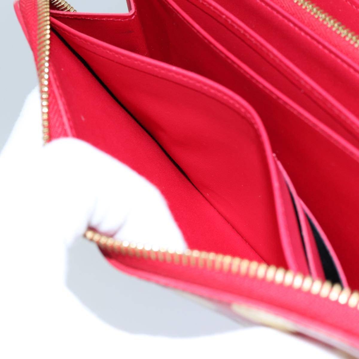 LOUIS VUITTON Monogram Vernis Yayoi Kusama Wallet Rouge M91572 LV bs13623