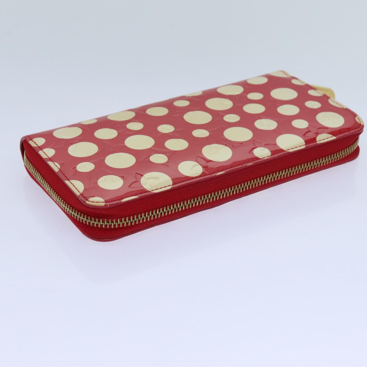 LOUIS VUITTON Monogram Vernis Yayoi Kusama Wallet Rouge M91572 LV bs13623