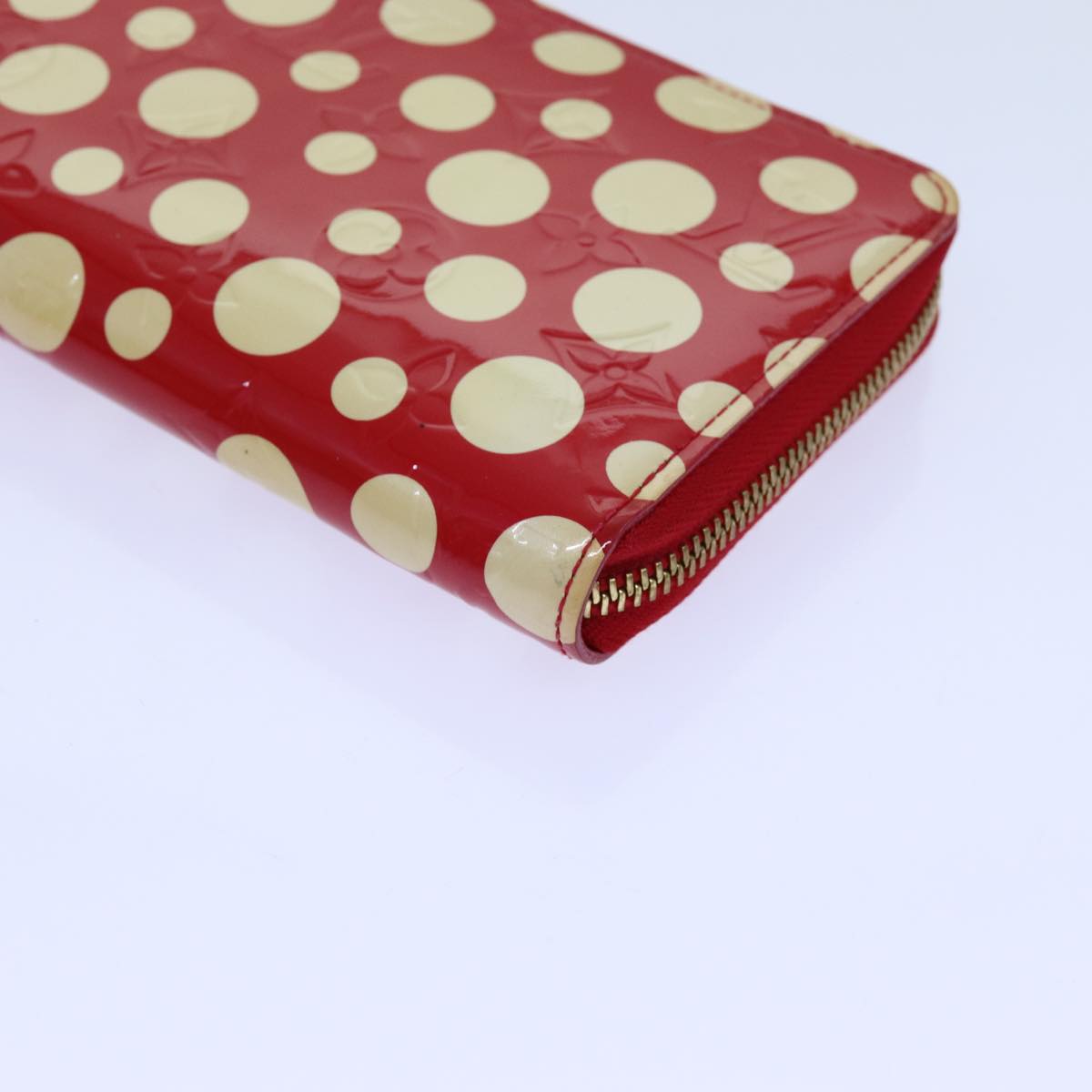 LOUIS VUITTON Monogram Vernis Yayoi Kusama Wallet Rouge M91572 LV bs13623