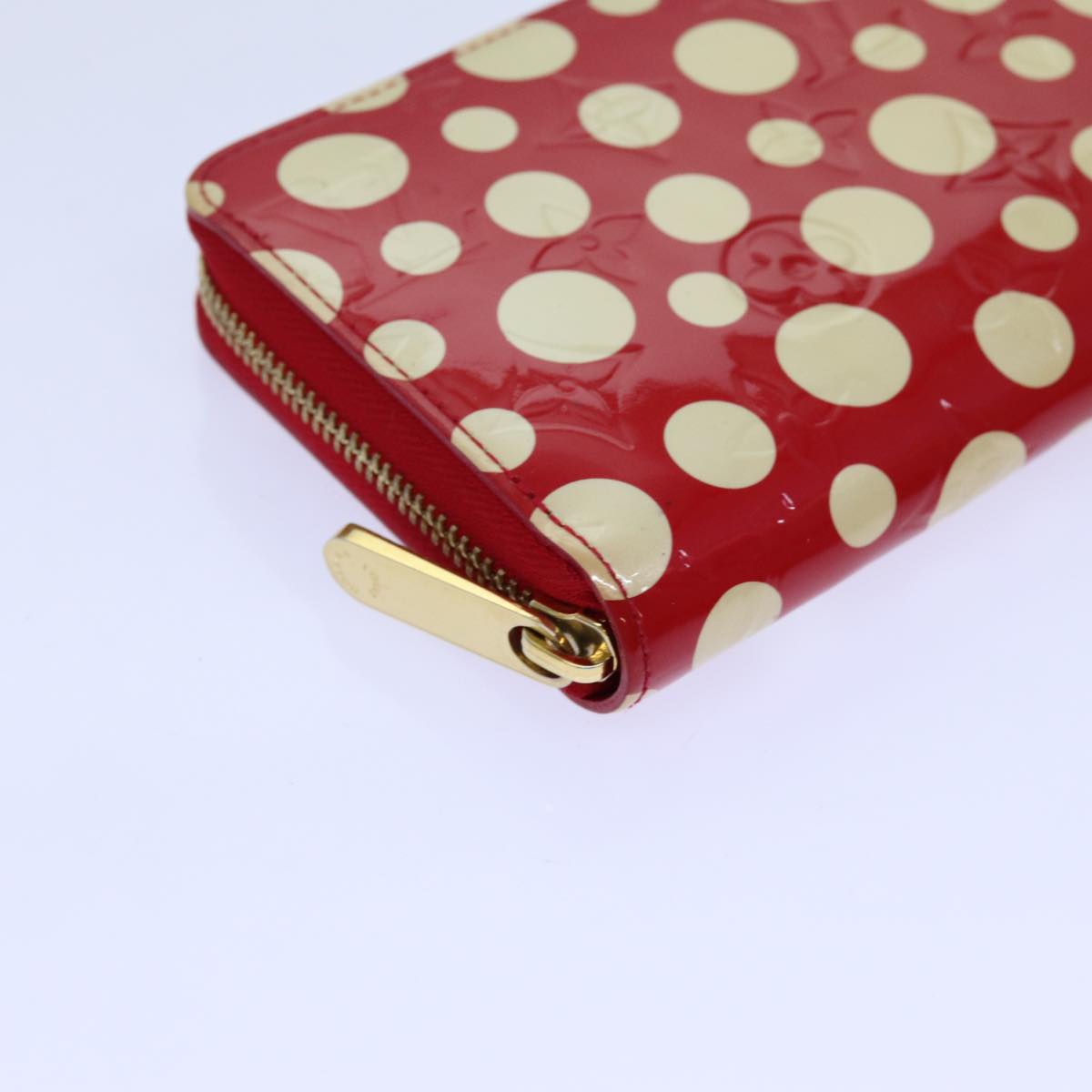 LOUIS VUITTON Monogram Vernis Yayoi Kusama Wallet Rouge M91572 LV bs13623