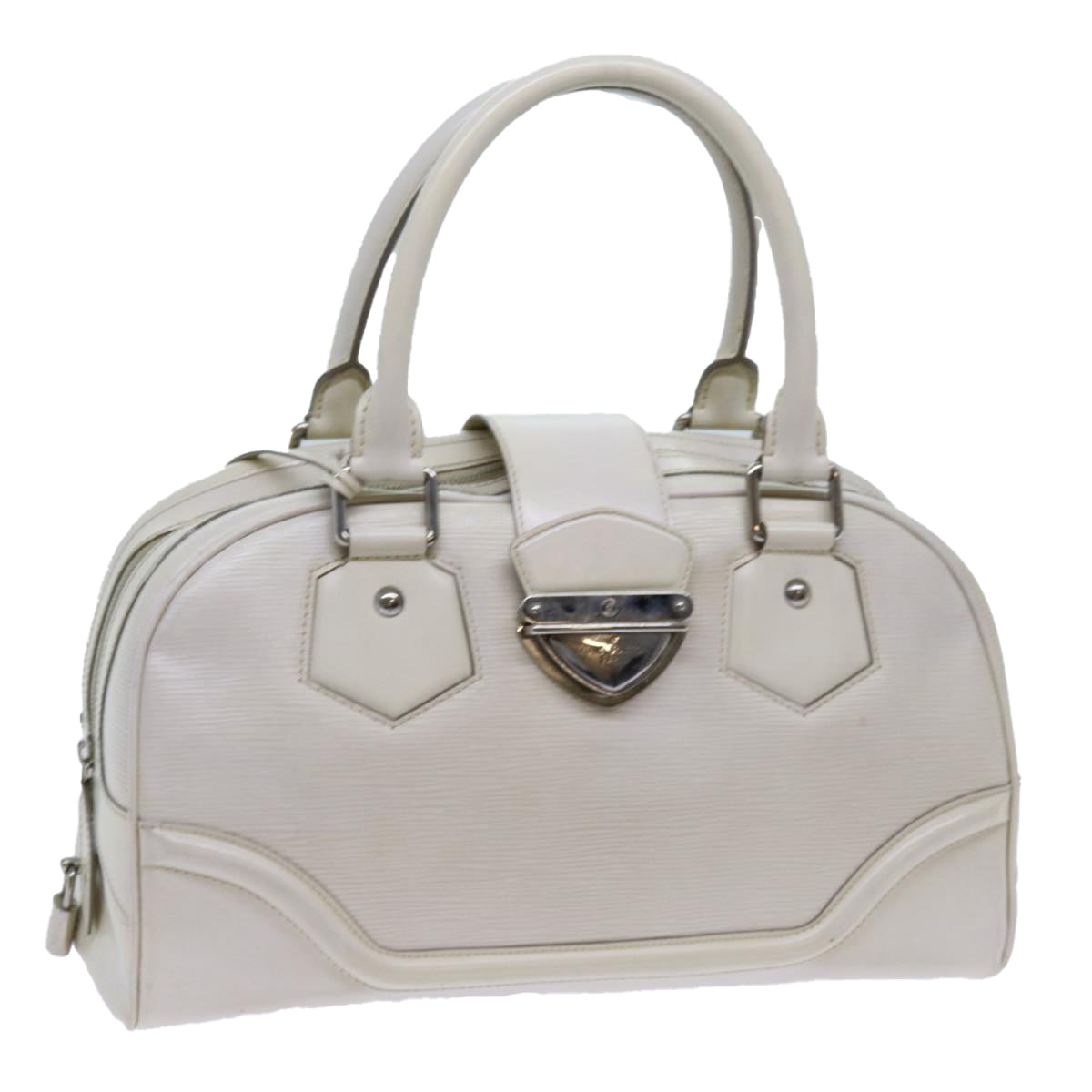 LOUIS VUITTON Epi Boring Montaigne GM Hand Bag White Yvoire M5931J bs13627