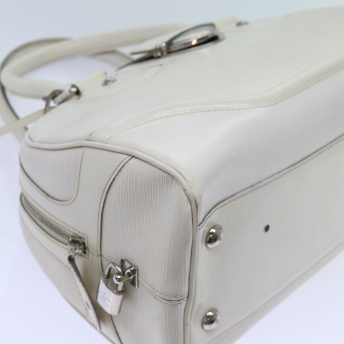 LOUIS VUITTON Epi Boring Montaigne GM Hand Bag White Yvoire M5931J bs13627