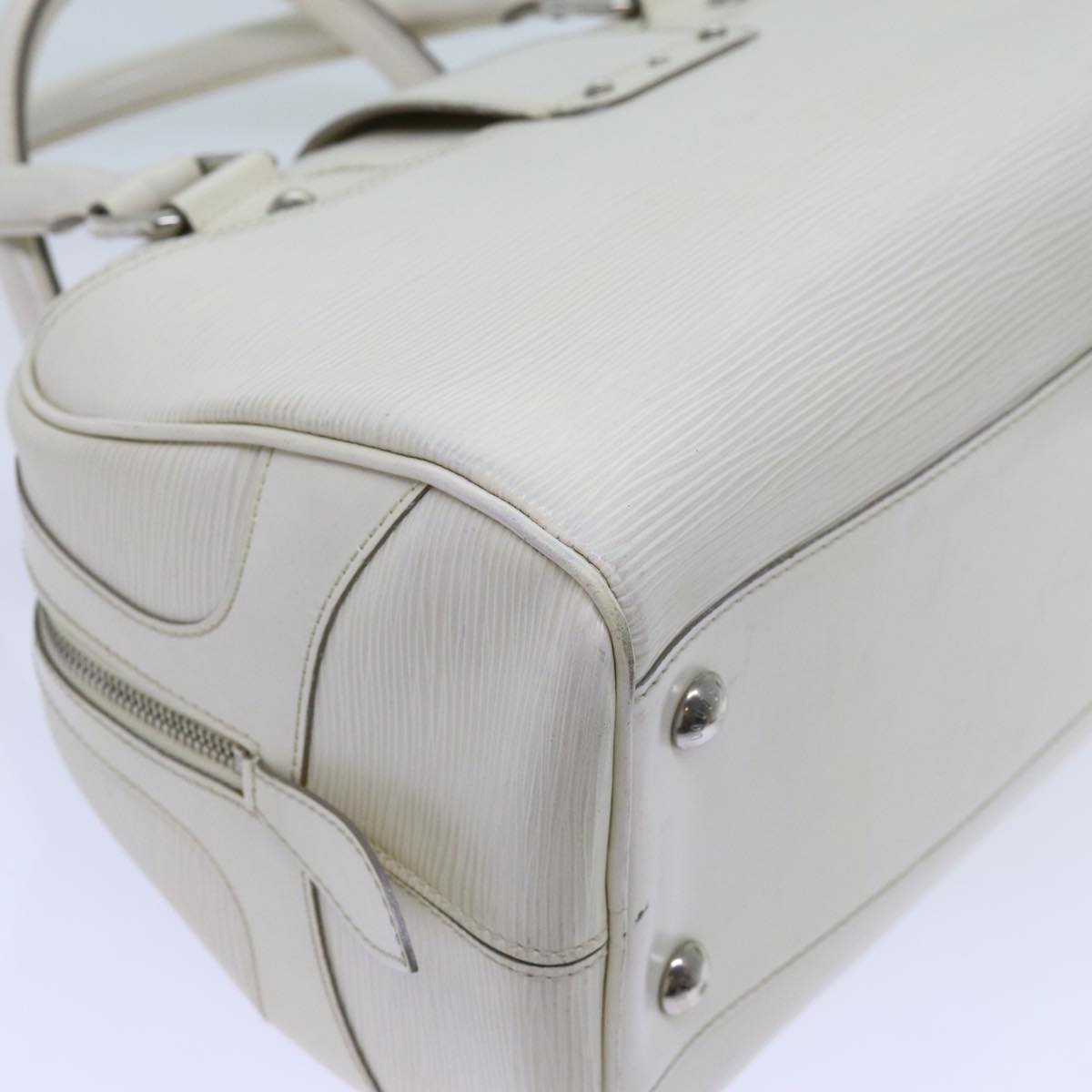 LOUIS VUITTON Epi Boring Montaigne GM Hand Bag White Yvoire M5931J bs13627