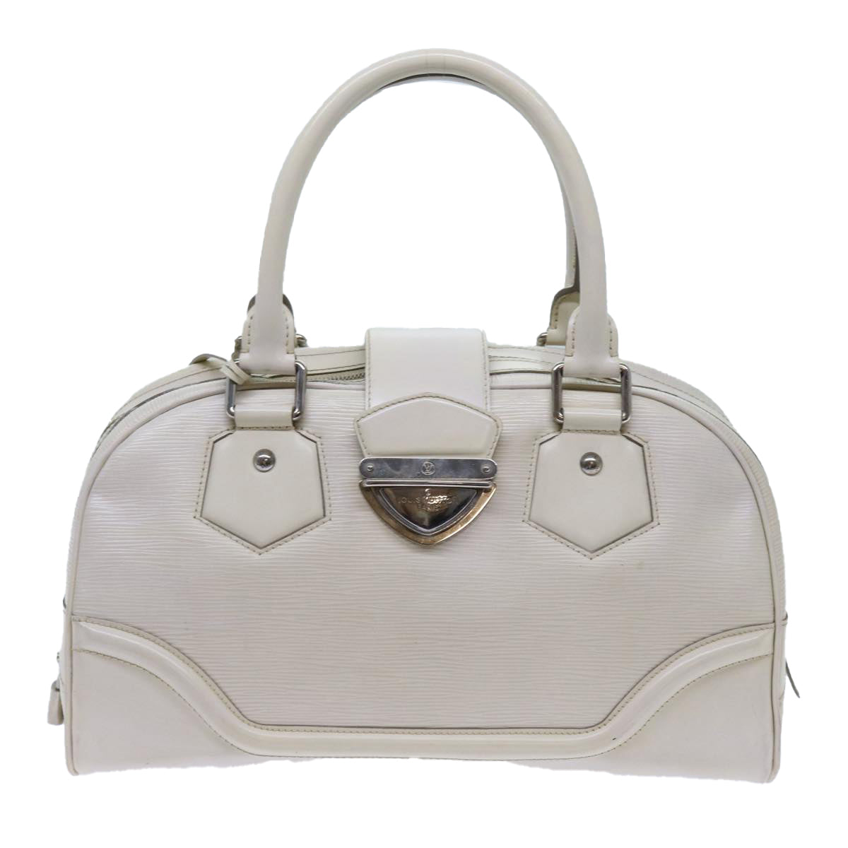 LOUIS VUITTON Epi Boring Montaigne GM Hand Bag White Yvoire M5931J bs13627