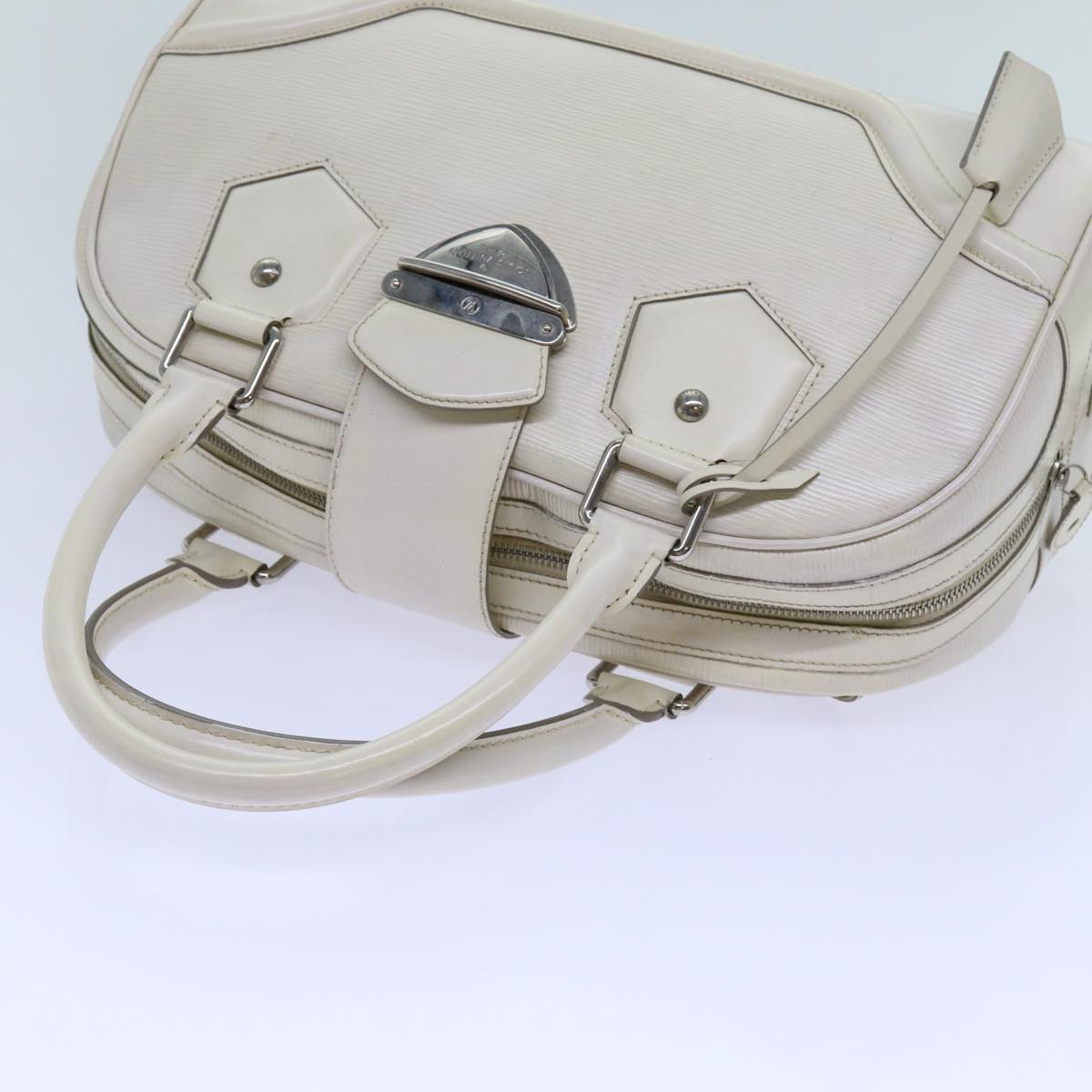 LOUIS VUITTON Epi Boring Montaigne GM Hand Bag White Yvoire M5931J bs13627