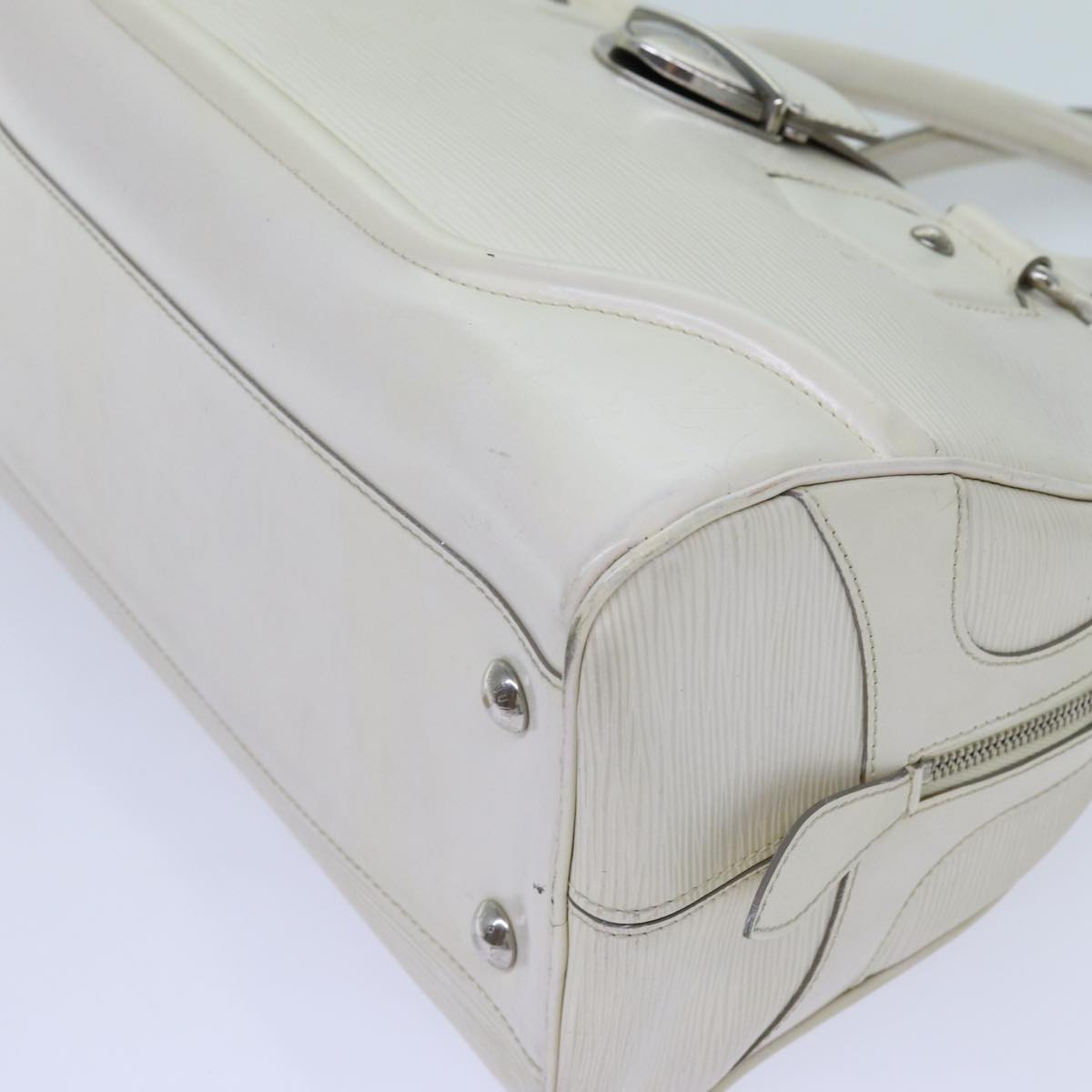LOUIS VUITTON Epi Boring Montaigne GM Hand Bag White Yvoire M5931J bs13627