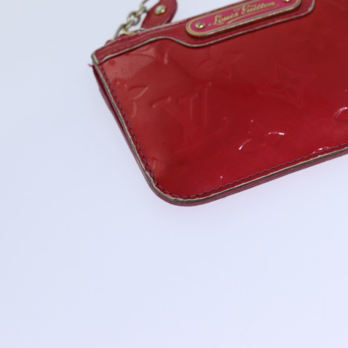LOUIS VUITTON Vernis Pochette Cles NM Coin Purse Rose Pop M93637 LV bs13631