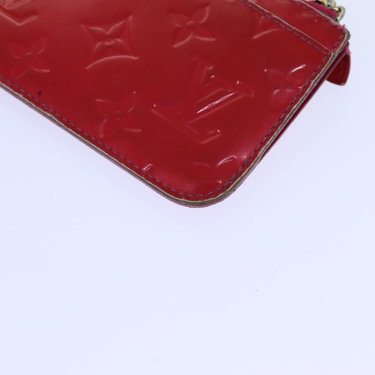 LOUIS VUITTON Vernis Pochette Cles NM Coin Purse Rose Pop M93637 LV bs13631