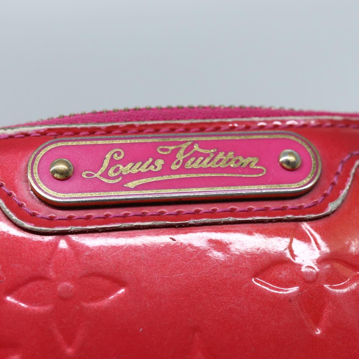 LOUIS VUITTON Vernis Pochette Cles NM Coin Purse Rose Pop M93637 LV bs13631