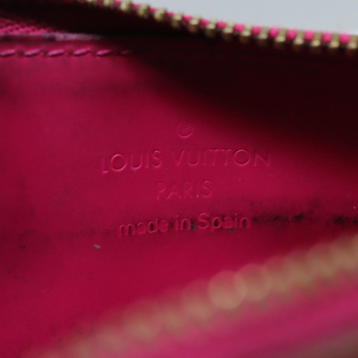 LOUIS VUITTON Vernis Pochette Cles NM Coin Purse Rose Pop M93637 LV bs13631