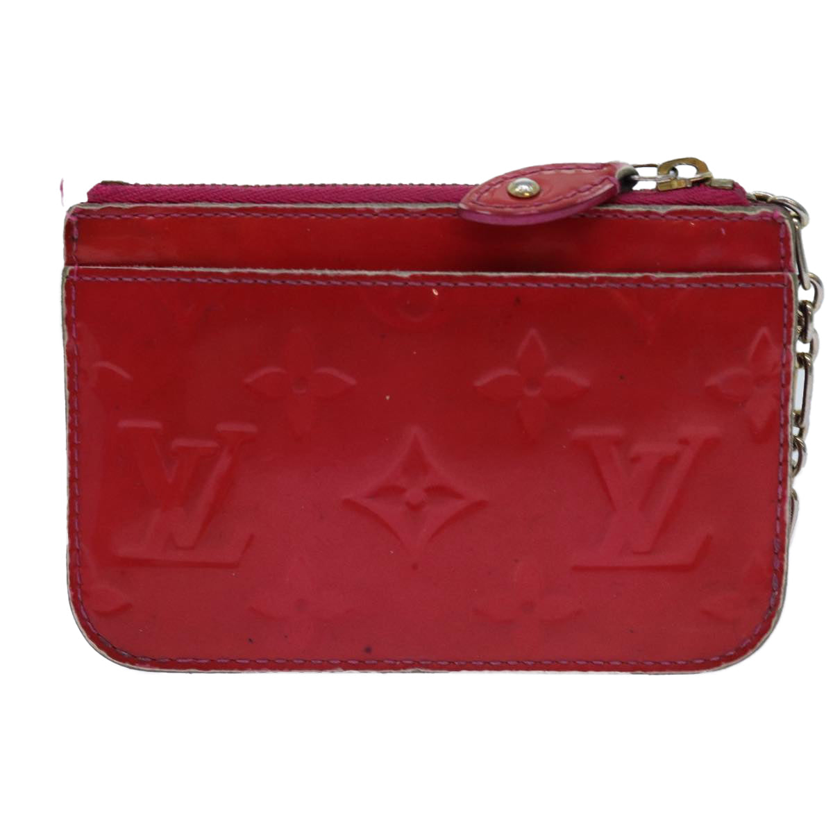LOUIS VUITTON Vernis Pochette Cles NM Coin Purse Rose Pop M93637 LV bs13631