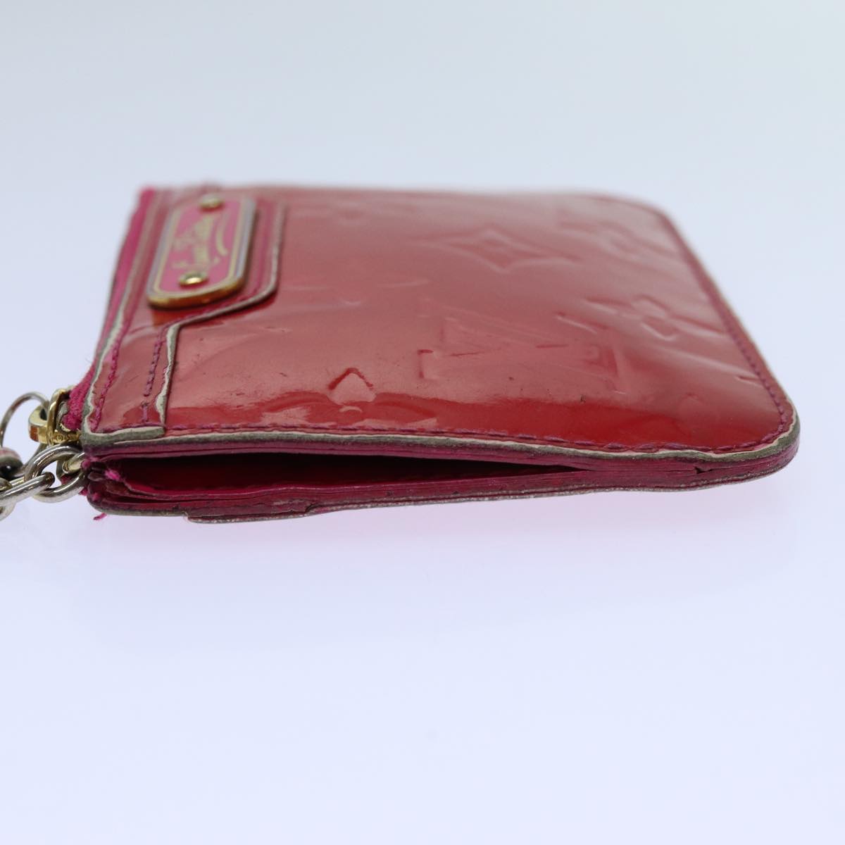 LOUIS VUITTON Vernis Pochette Cles NM Coin Purse Rose Pop M93637 LV bs13631