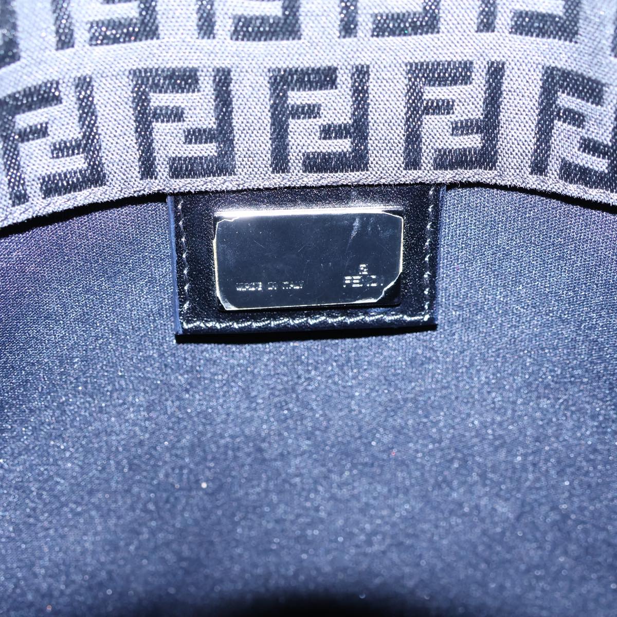 FENDI Zucchino Canvas Hand Bag Black bs13696