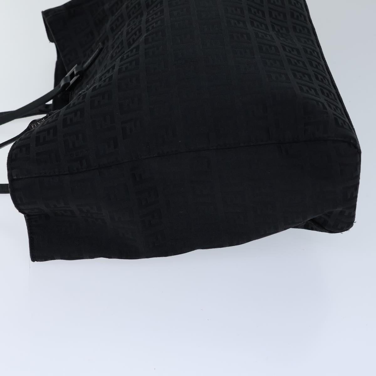 FENDI Zucchino Canvas Hand Bag Black bs13696