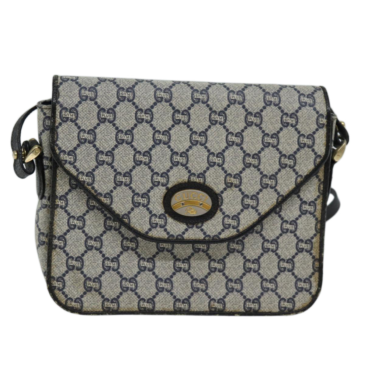 GUCCI GG Plus Supreme Shoulder Bag PVC Navy bs13697