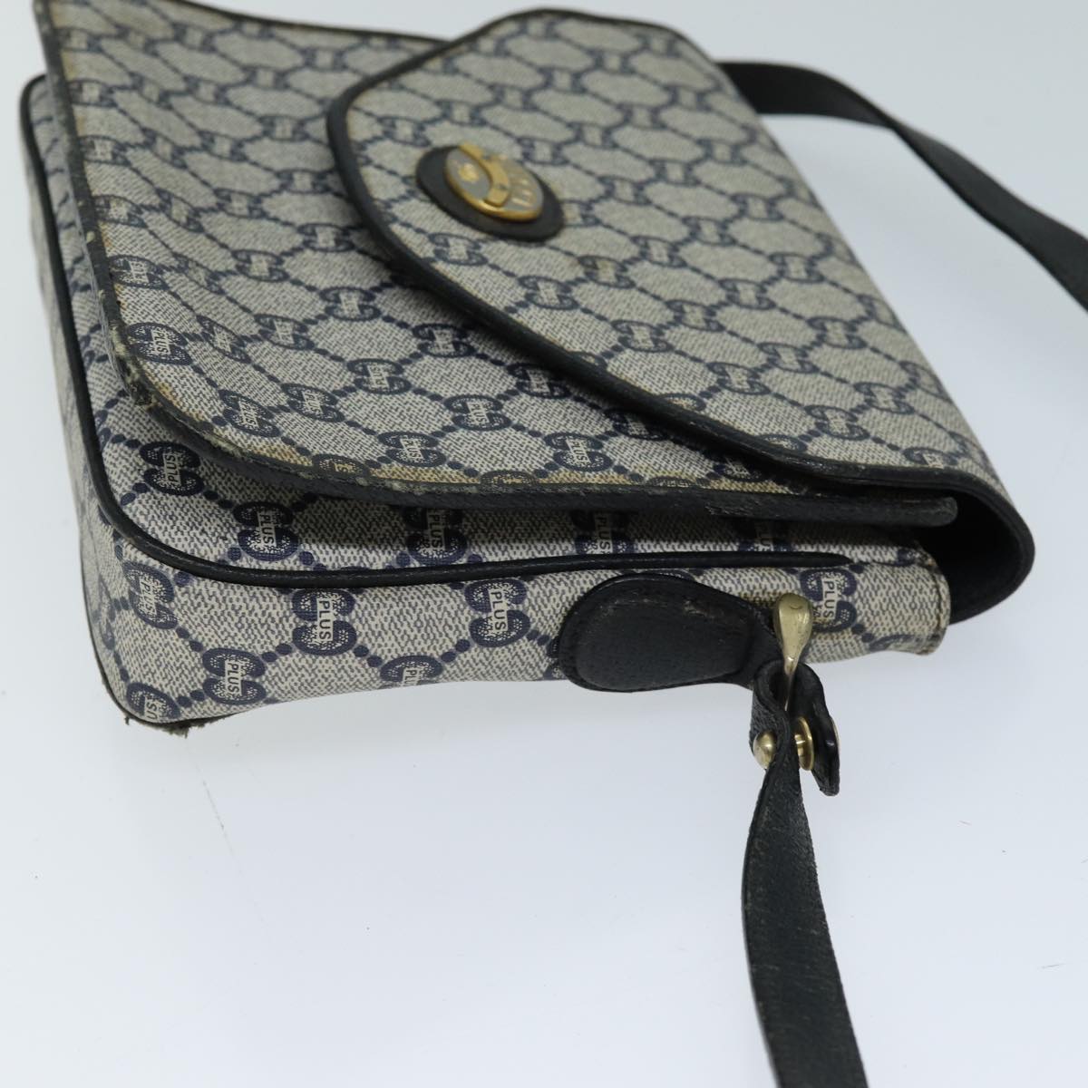 GUCCI GG Plus Supreme Shoulder Bag PVC Navy bs13697