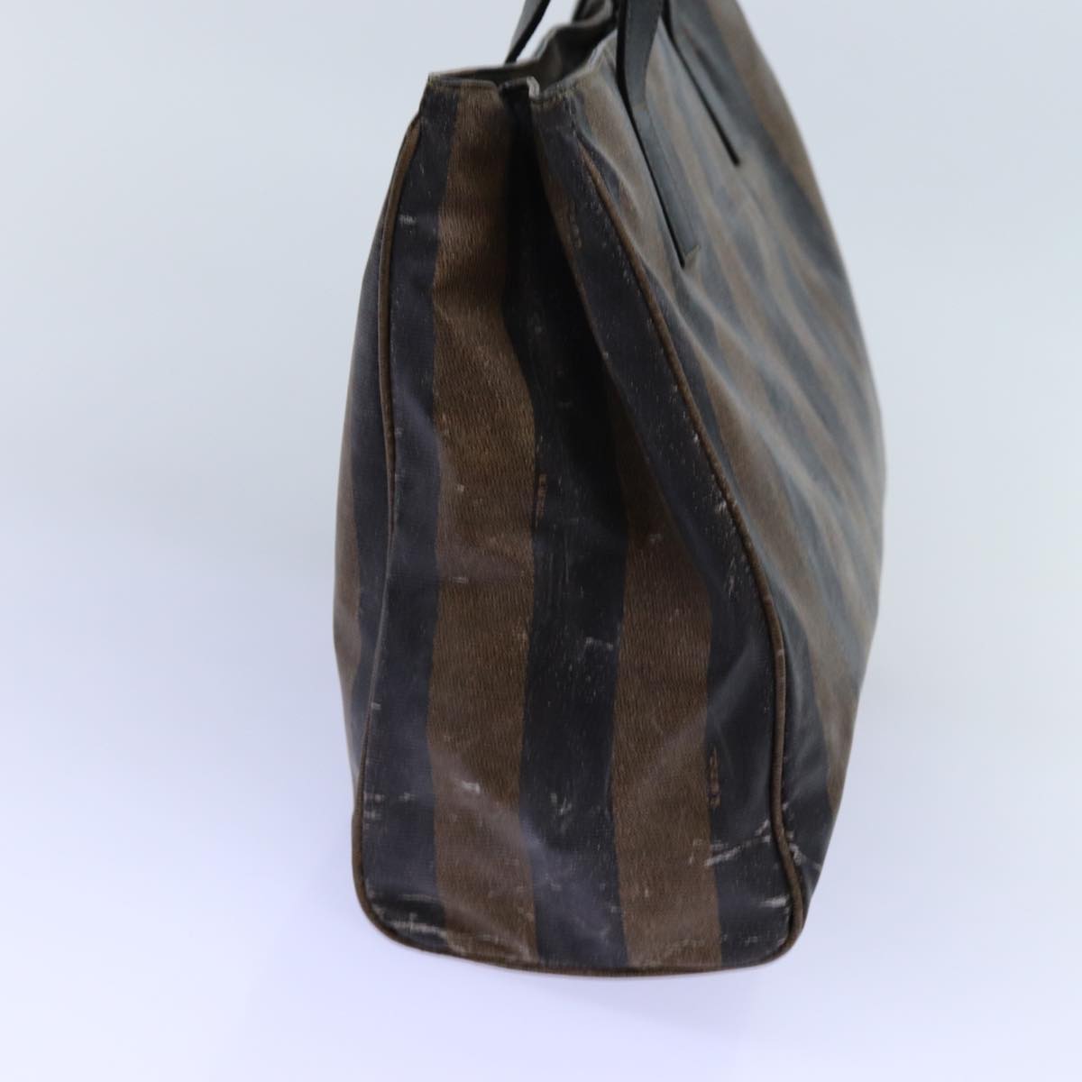 FENDI Pecan Canvas Shoulder Bag Coated Canvas Black Brown bs13718