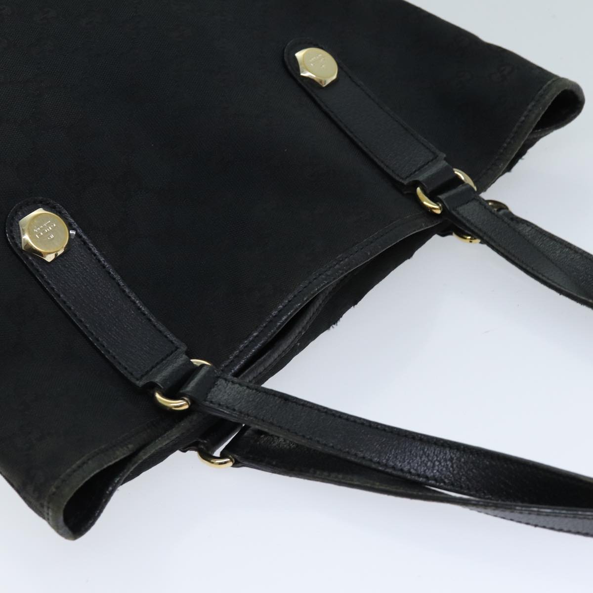 GUCCI GG Canvas Tote Bag Black 153009 bs13752